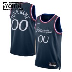 Maillot NBA Philadelphia 76ers Personnalisable Nike 2025-26 City Edition Navy Swingman - Enfant